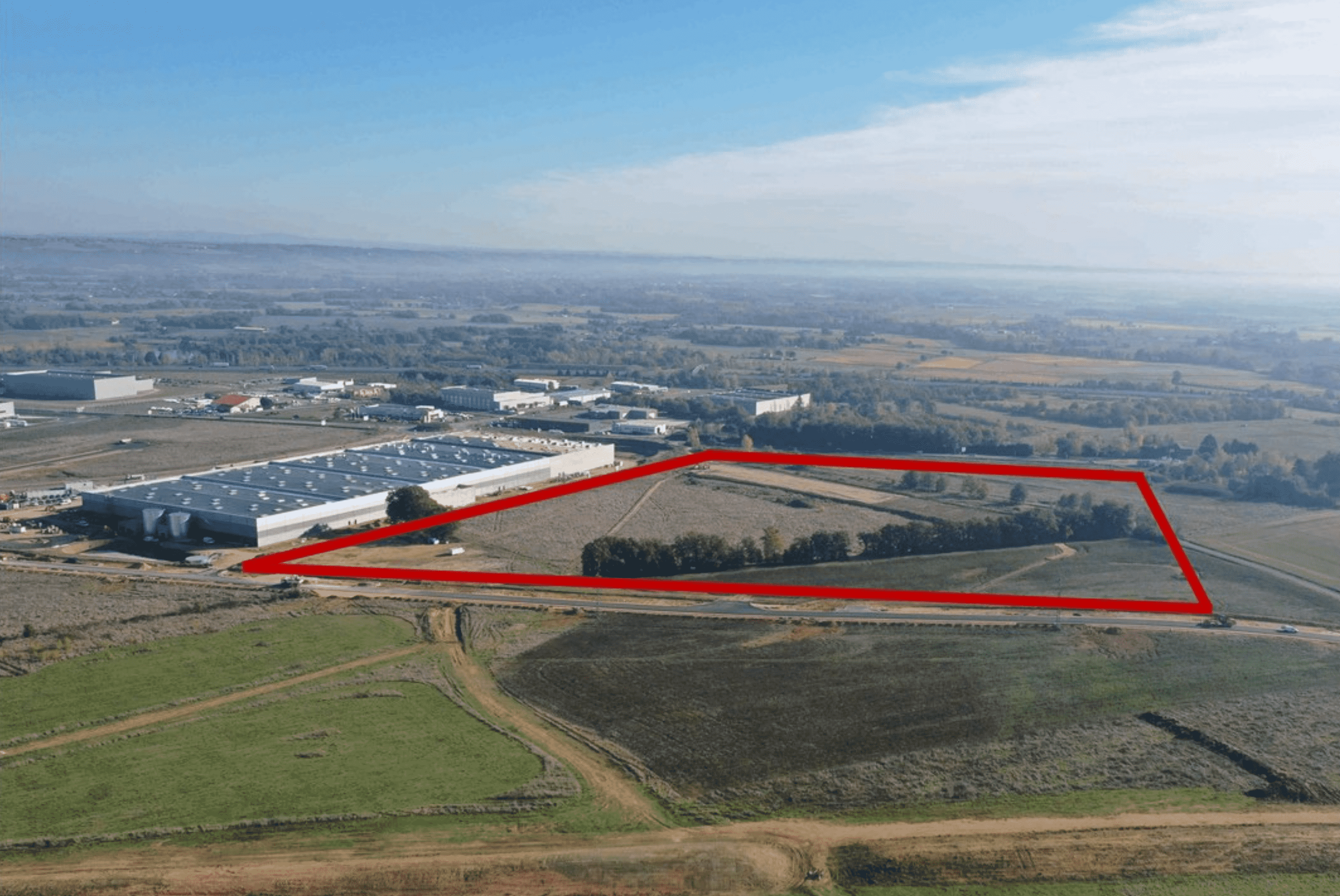 Octobre – Situation du futur entrepôt